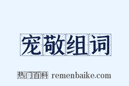宠敬组词是什么意思的图片